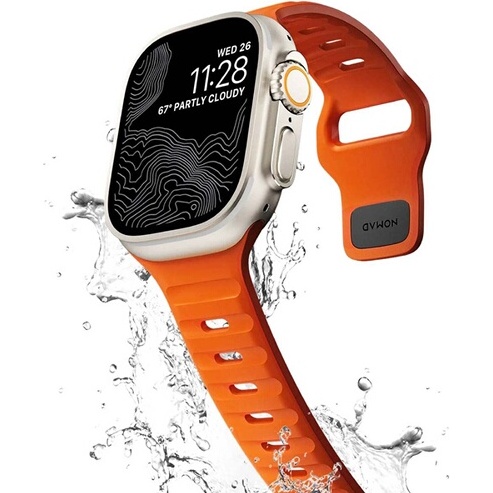 Accessoires bracelet et montre connectée Nomad Apple Watch Sport Band 44/45/46/49mm Orange