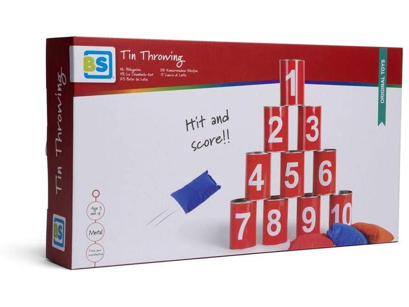 BS Toys Wurfspiel Büchsenwerfen rot mit Zahlen Mit 3 Wurfsäcken