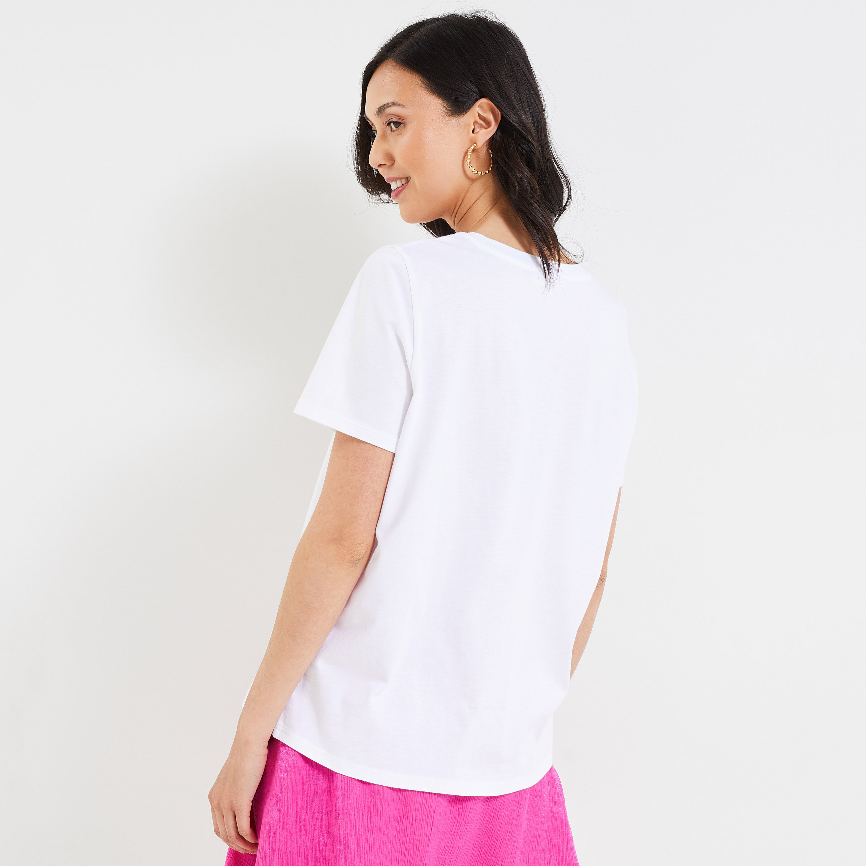 Tshirt print femme - BEIGE
