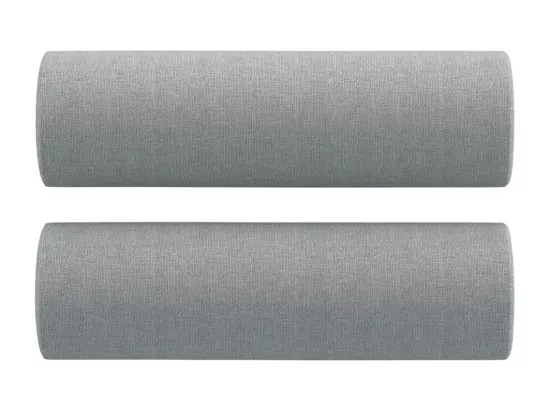 Ensemble de canapés 3 pcs coussins gris clair tissu