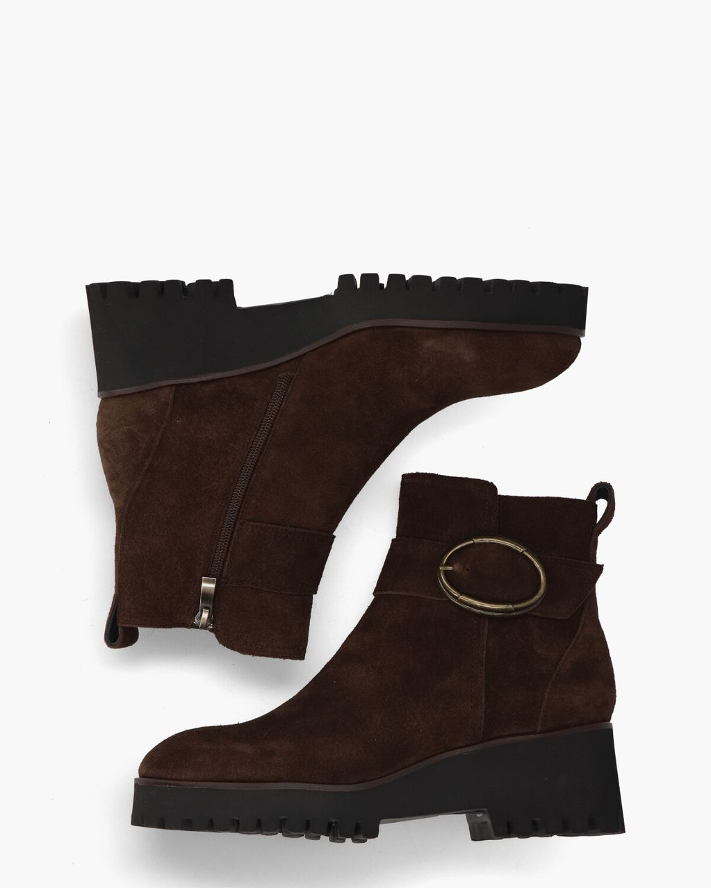 Di Lauro Palmyra Donkerbruin Dames Enkelboots
