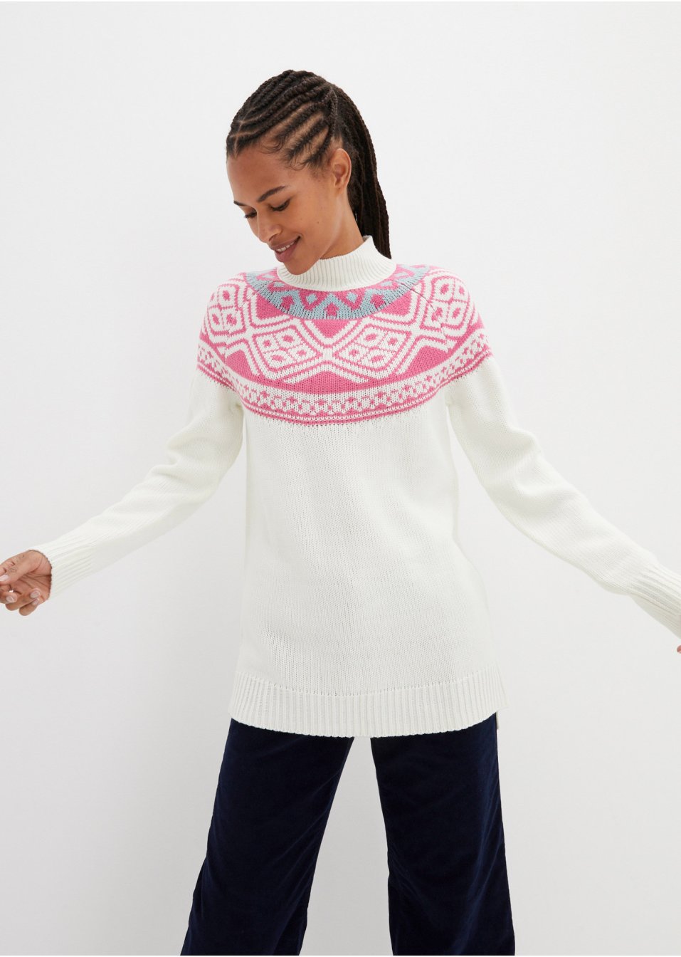 Pull norvégien avec fentes latérales