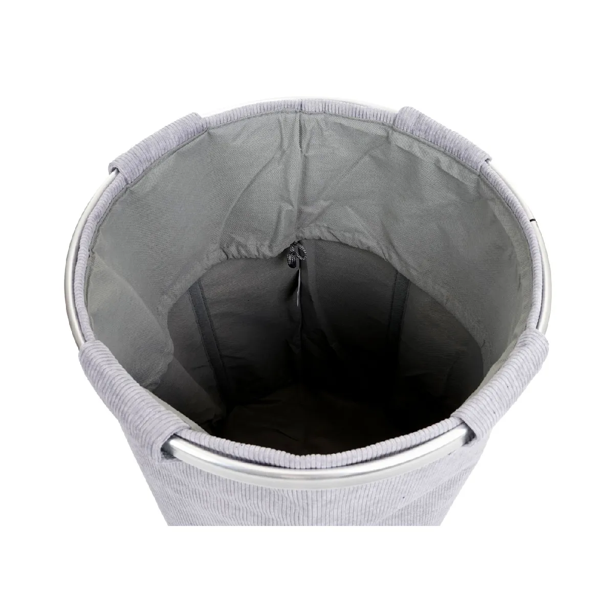 Mendler Bac à linge HWC-C34, 65 L - Velours gris