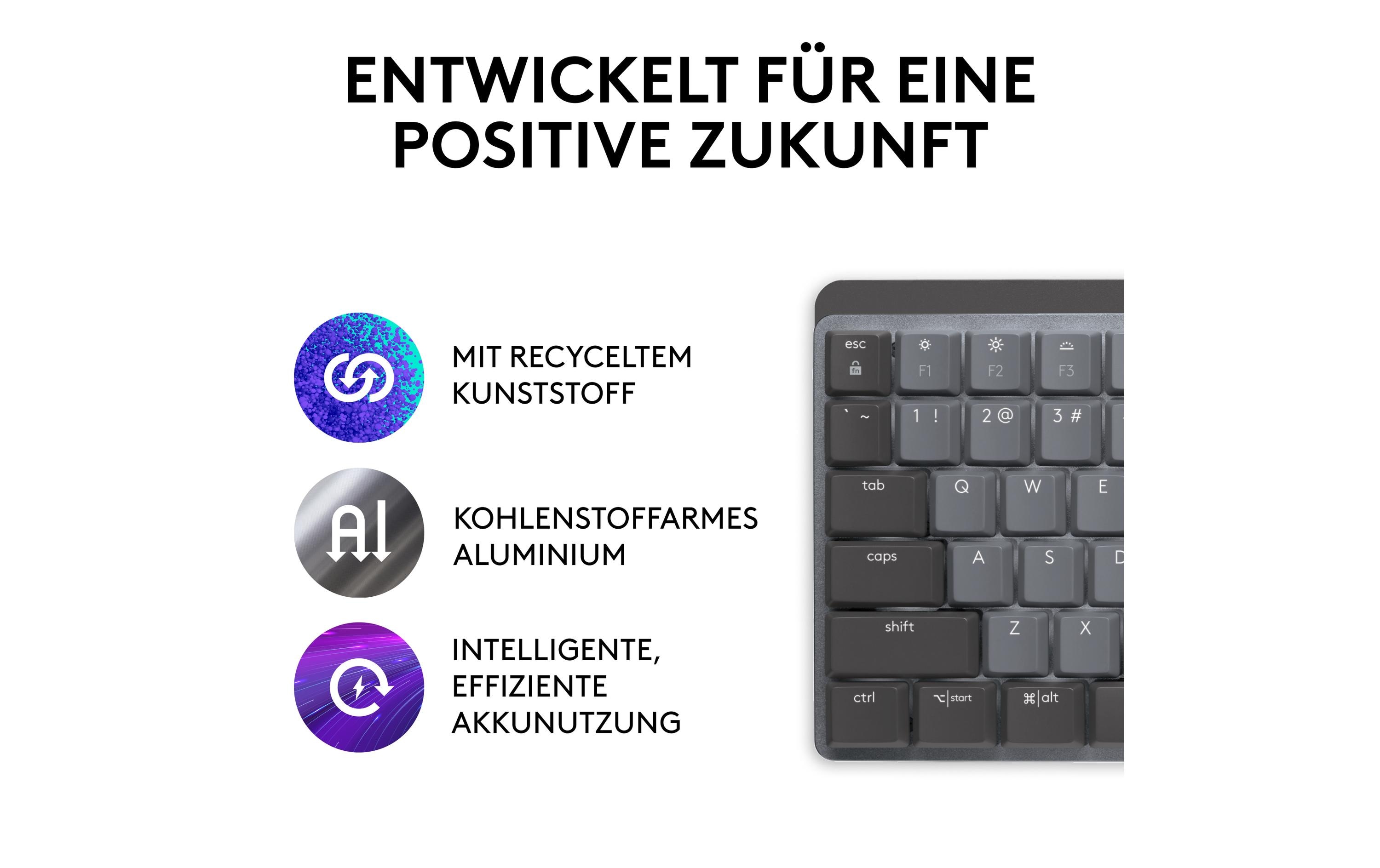 Tastatur MX Mechanical<br>Kompakte, kabellose Business-Tastatur mit mechanischen Tasten