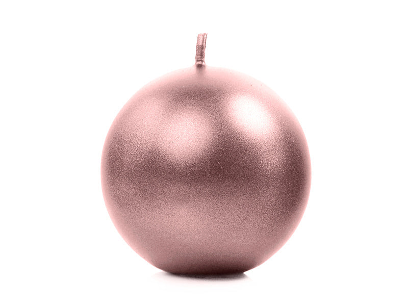 Bolkaarsen Rose Goud Metallic 6cm 10st