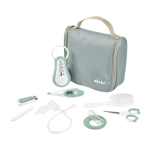 Trousse de toilette nomade 9 accessoires Vert sauge - BEABA