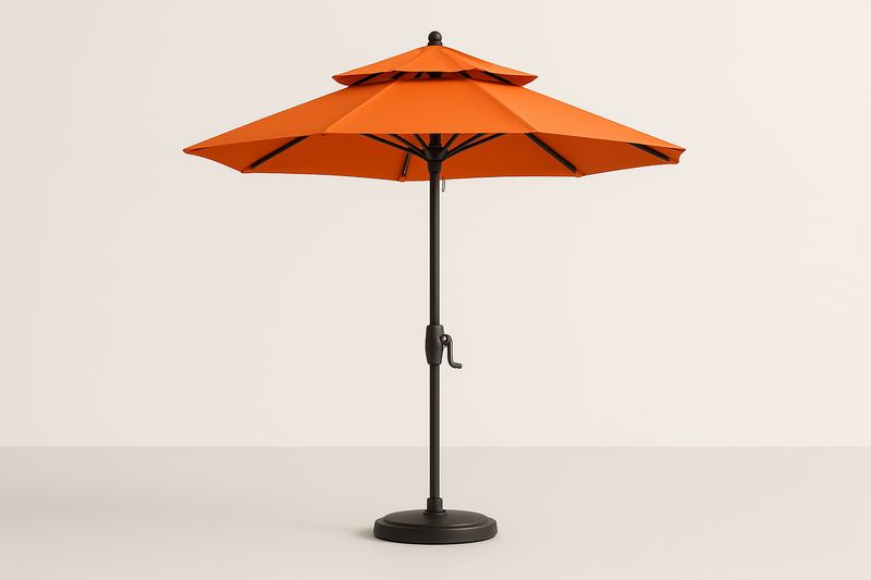 Sonnenschirm Doppeldach 300 cm Polyester Orange