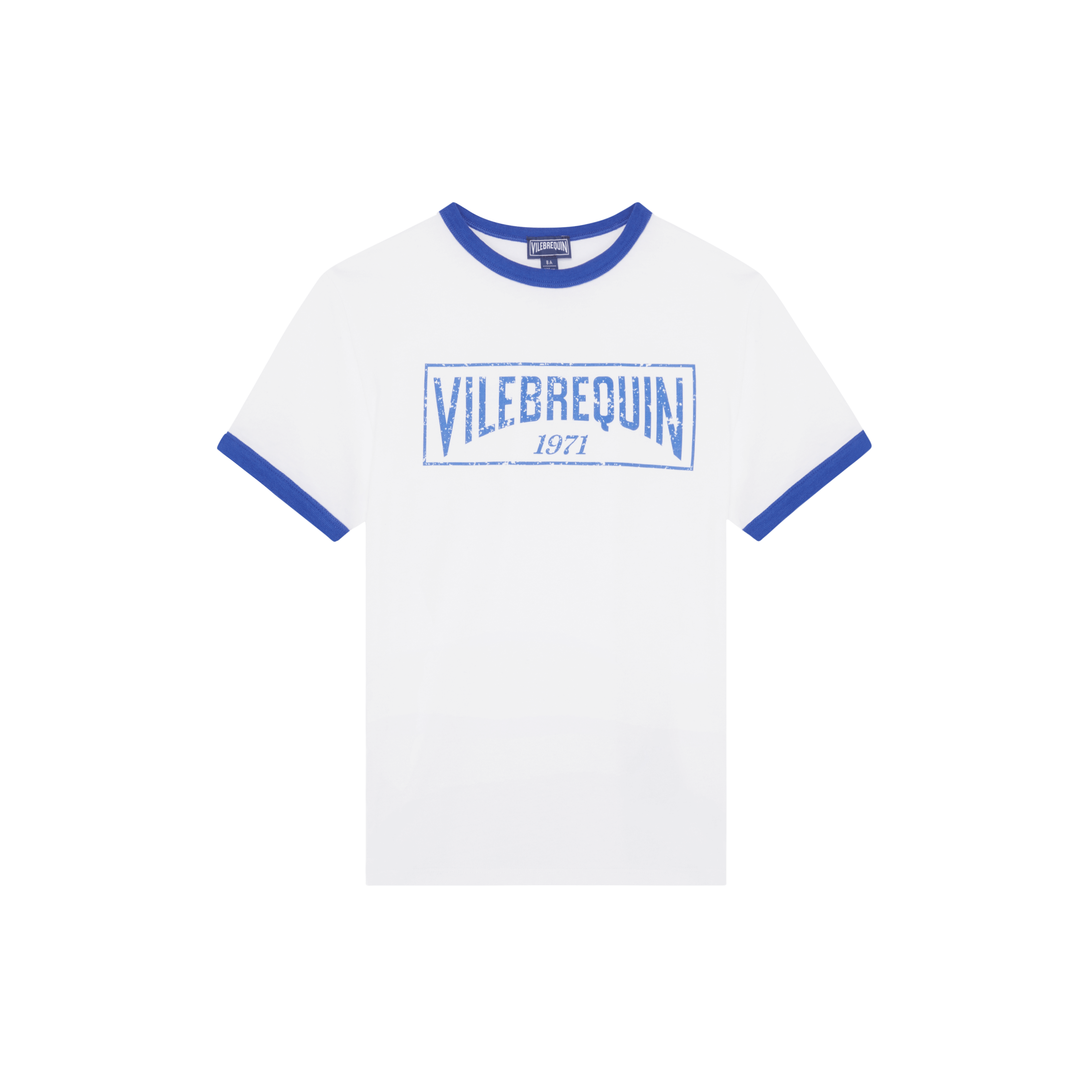 T-shirt en coton organique garçon logo bicolore