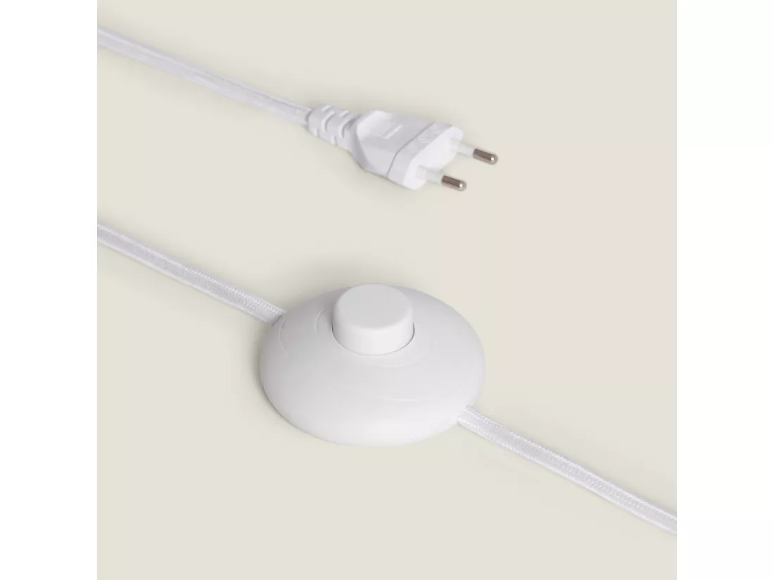 Lampadaire Métal et Lin Aimahar Blanc Gardénia