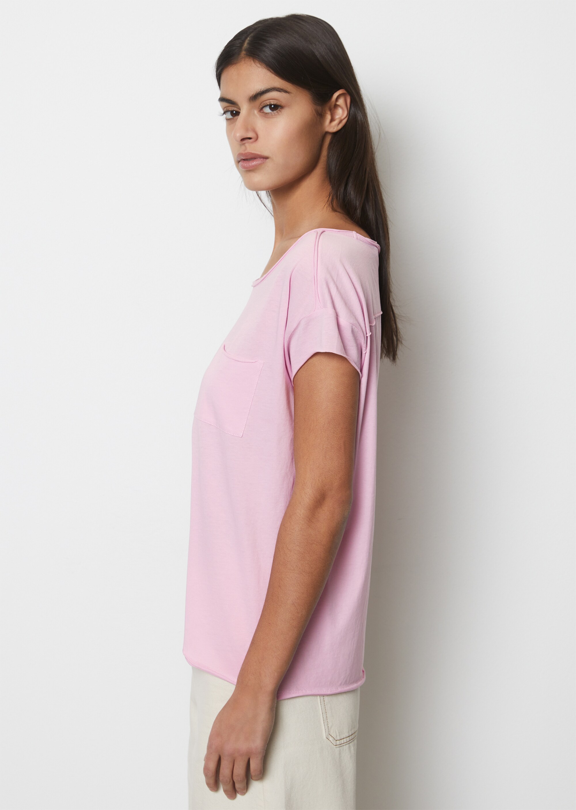 T-Shirt mit Brusttasche relaxed aus leichtem Single Jersey