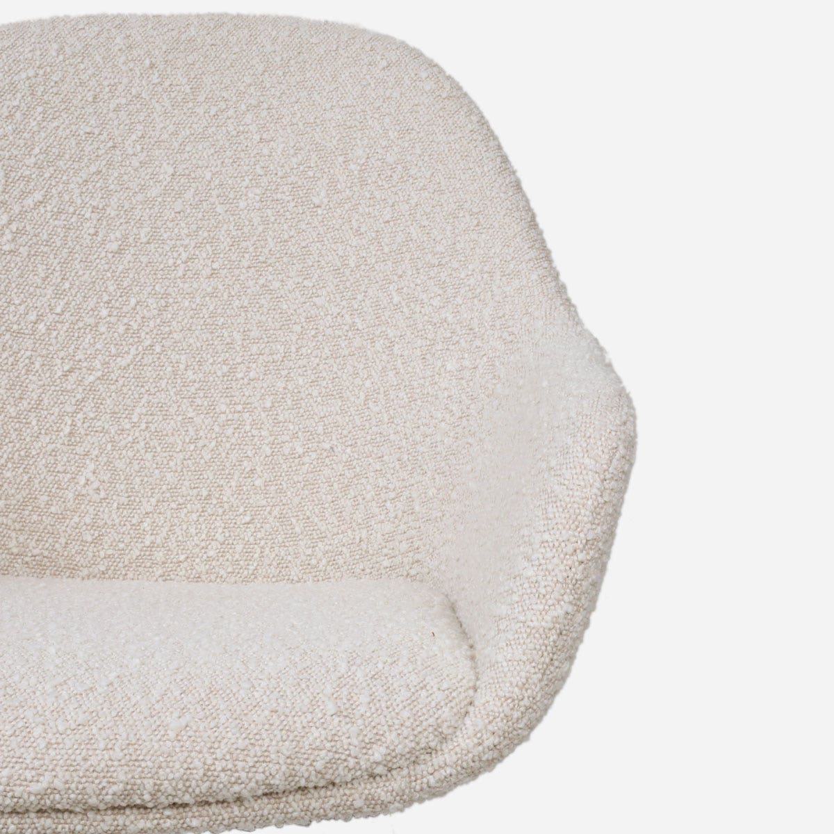 Nolon Nout-Mae Bureaustoel Bouclé Beige - Armleuning - Wit