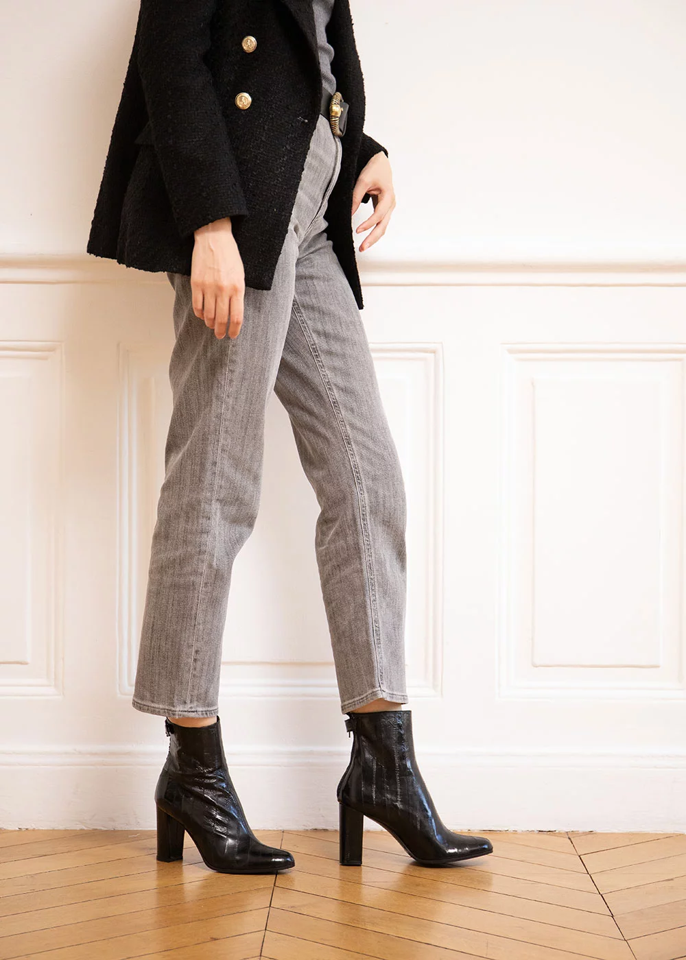 BOOTS CARLA ANGUILLE NOIR