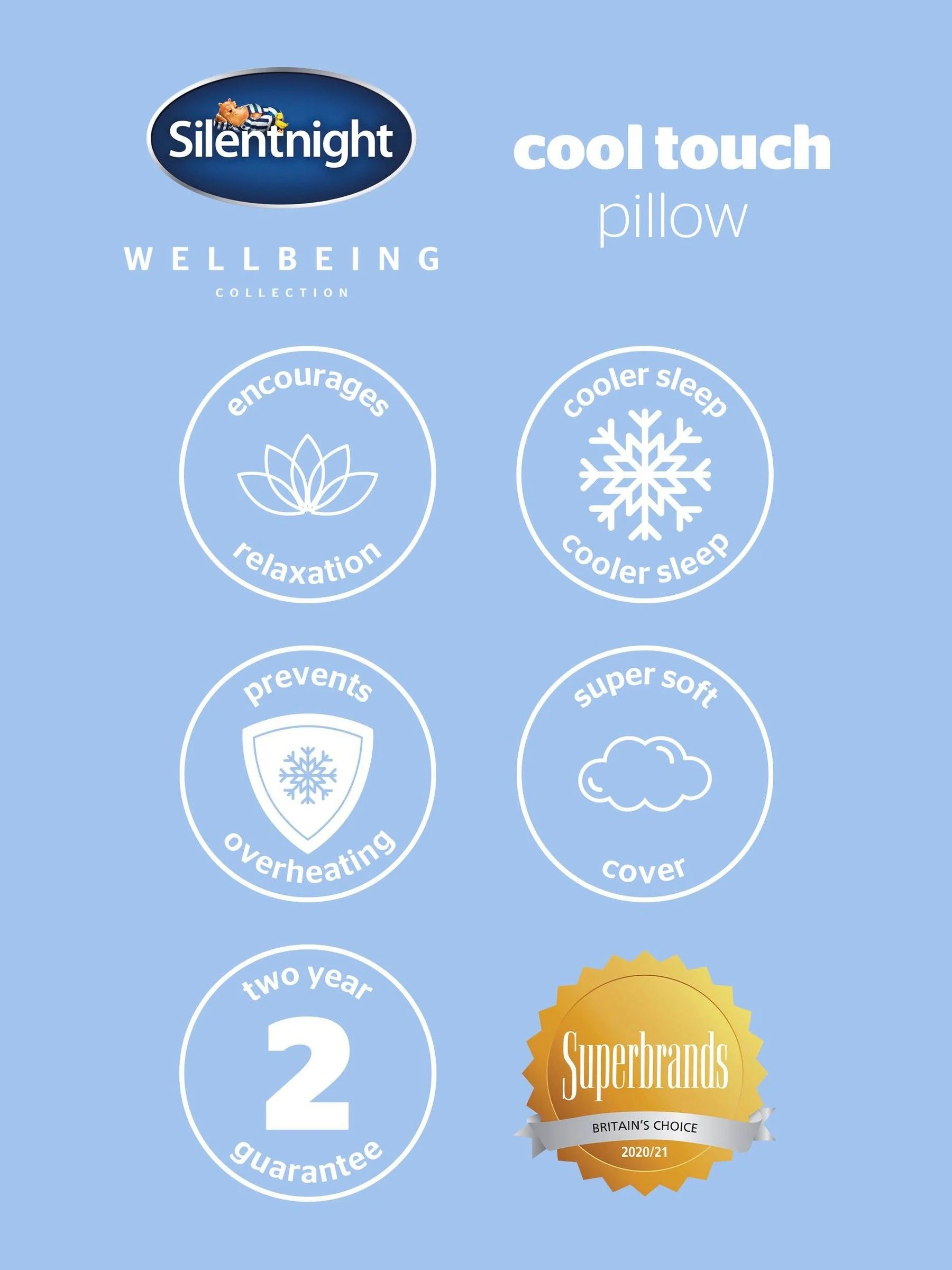 Silentnight Wellbeing - Koel aanvoelend kussen