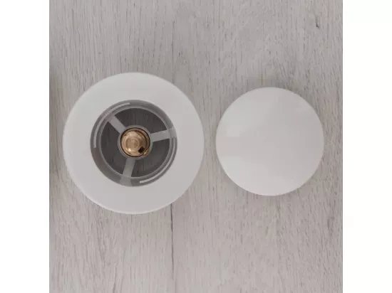 Bonde et cache trop-plein blanc pour baignoire îlot design