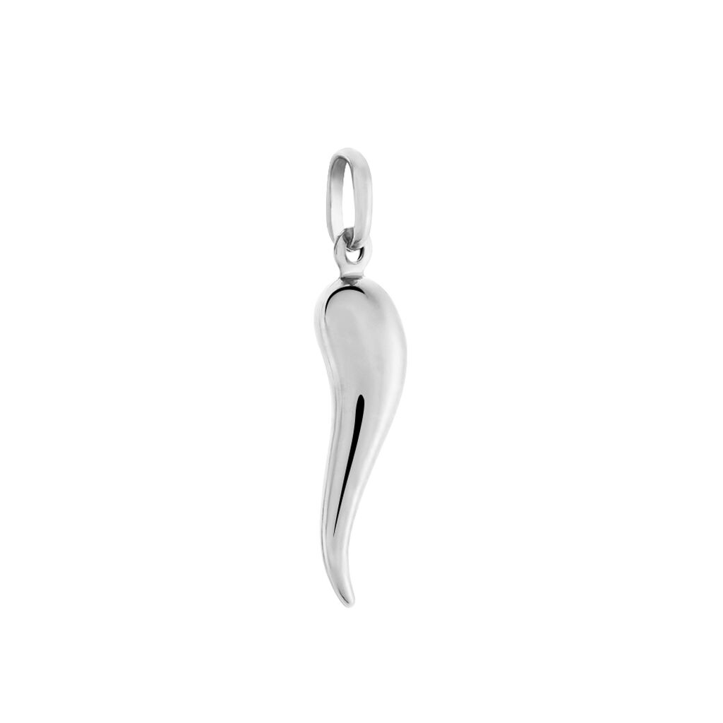 Pendentif Felicette Corne Abondance Or Blanc