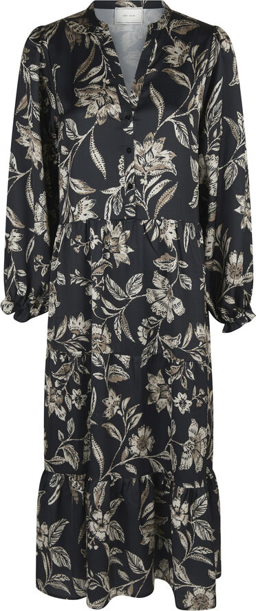 Neo Noir Layli Canvas Flower Dress Dark navy