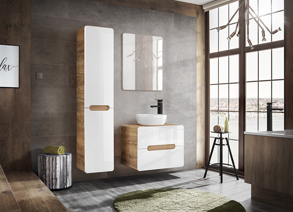 Comad Aruba Cosmos spiegel 60cm eiken