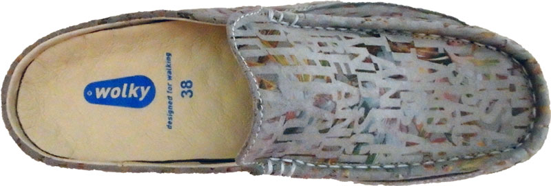 Wolky Pantoffel Roll Slide Nuntius suede taupe summer