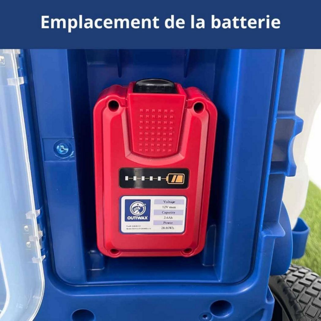 Pulvérisateur électrique OUTIWAX Pro Sprayer - 2 batteries + cloche de pulvérisation - Jet jusqu'à 10 m à 13 m - Capacité 35 L - 4 buses de pulvérisation - Pulvérisateur de toit électrique longue portée