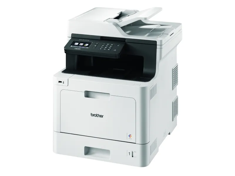 Brother DCP-L8410CDW - Multifunktionsprinter - farve - laser - 215.9 x 355.6 mm (original) - A4/Legal (medie) - op til 31 spm (kopiering) - op til 31 spm (udskriver) - 300 ark - USB 2.0, Gigabit LAN, Wi-Fi(n), USB vært