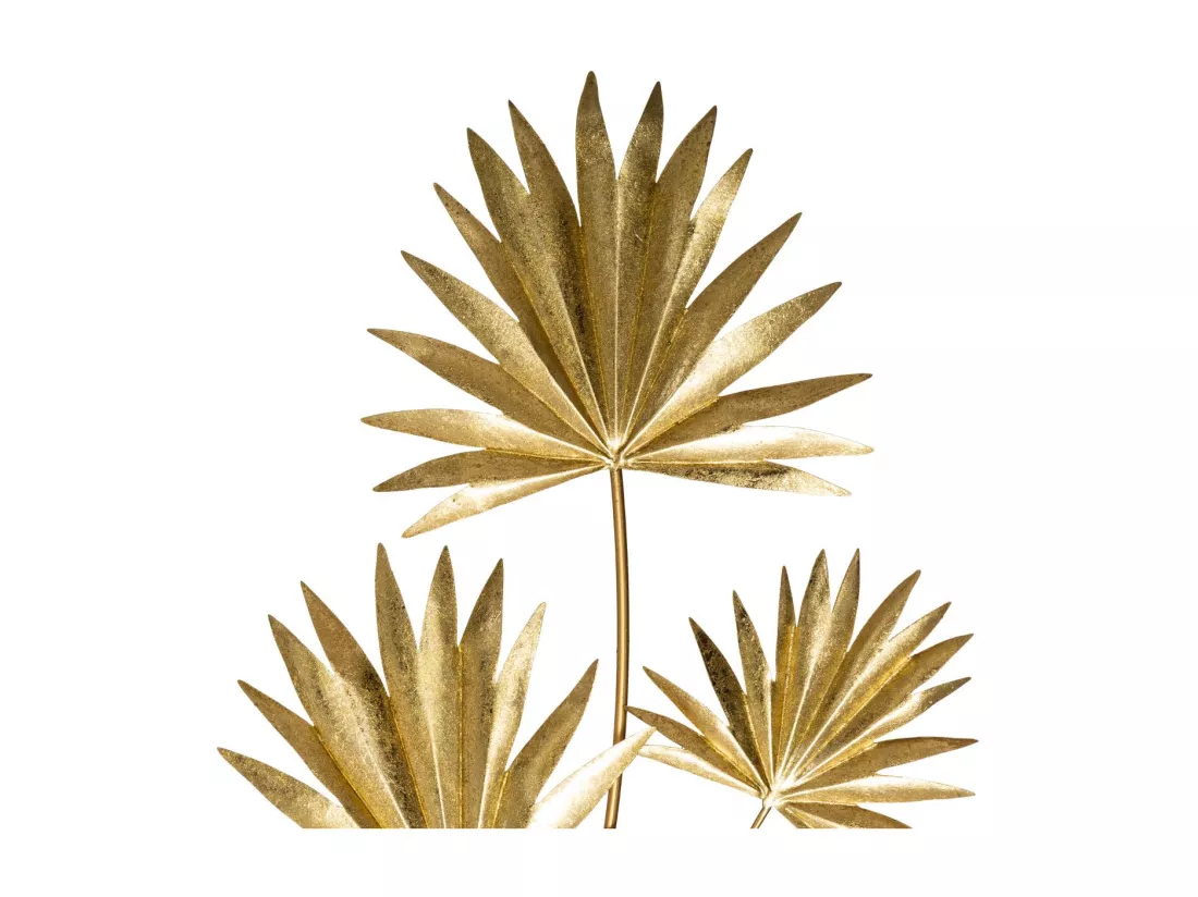 Décoration murale Feuilles en métal Or 39 x 73 cm