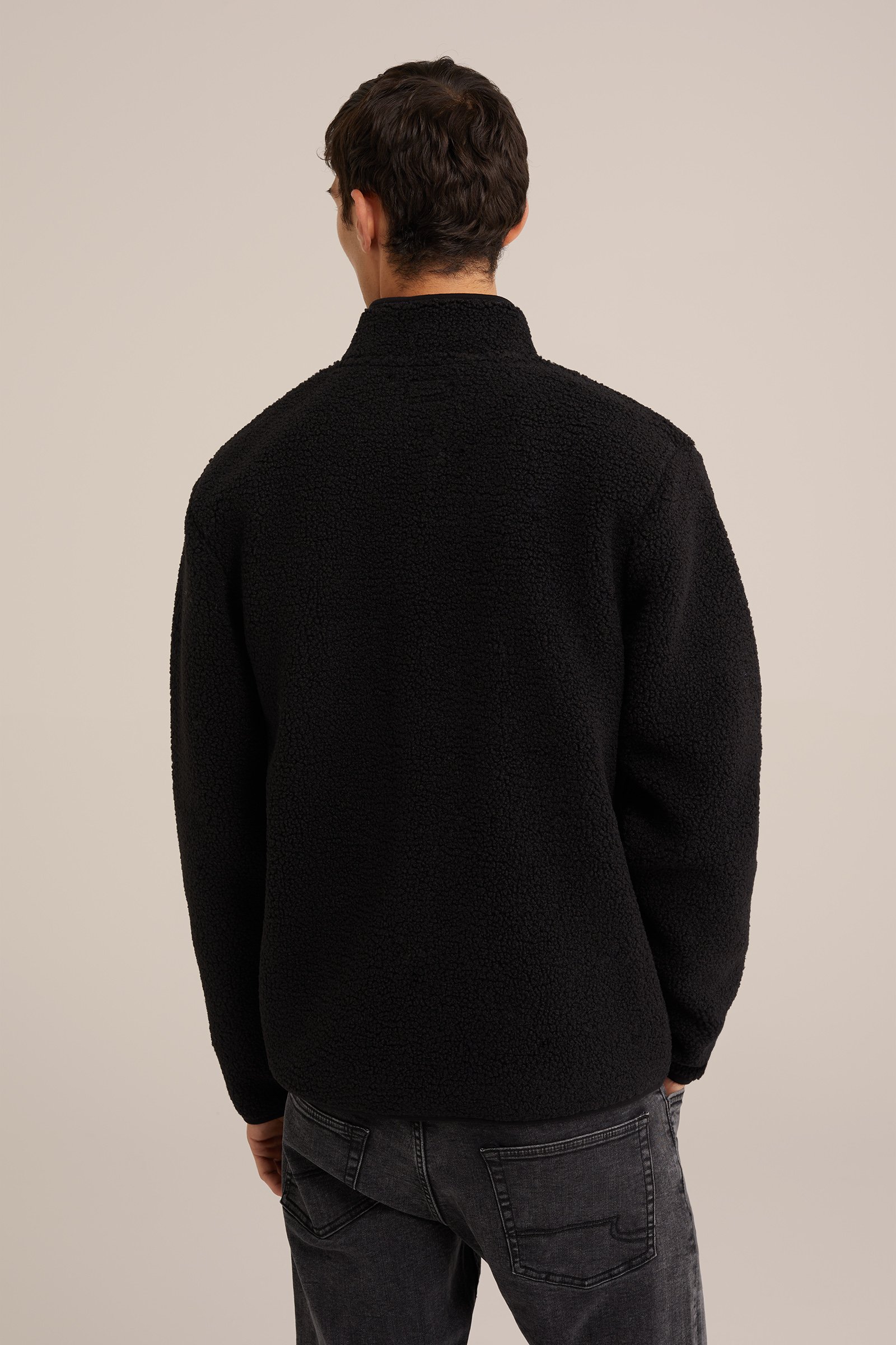 teddy bombervest WE Fashion Zwart