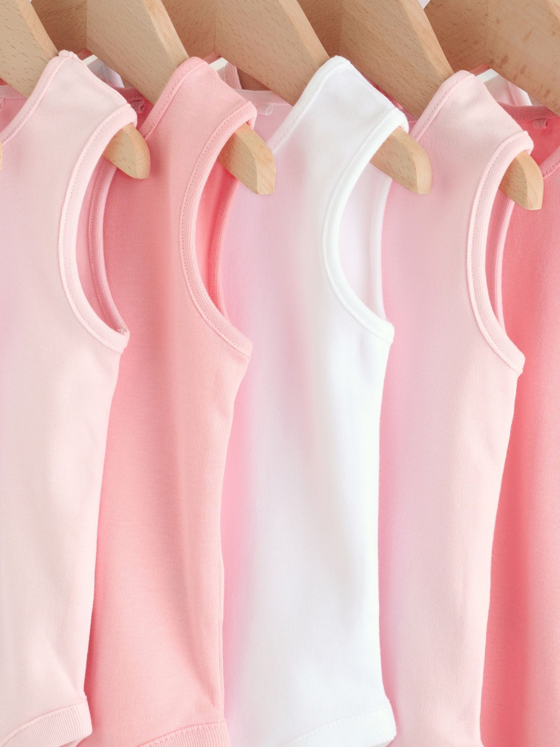 Roze/wit - Essentieel Vest Baby Bodysuits