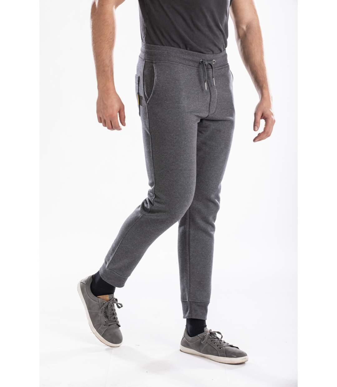 Pantalon de détente élastiqué en molleton gratté KIMEO GRIS