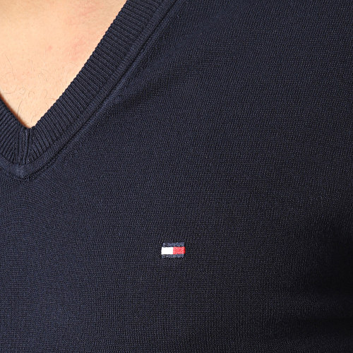 Pull Col V 1995 0956 Bleu Marine
