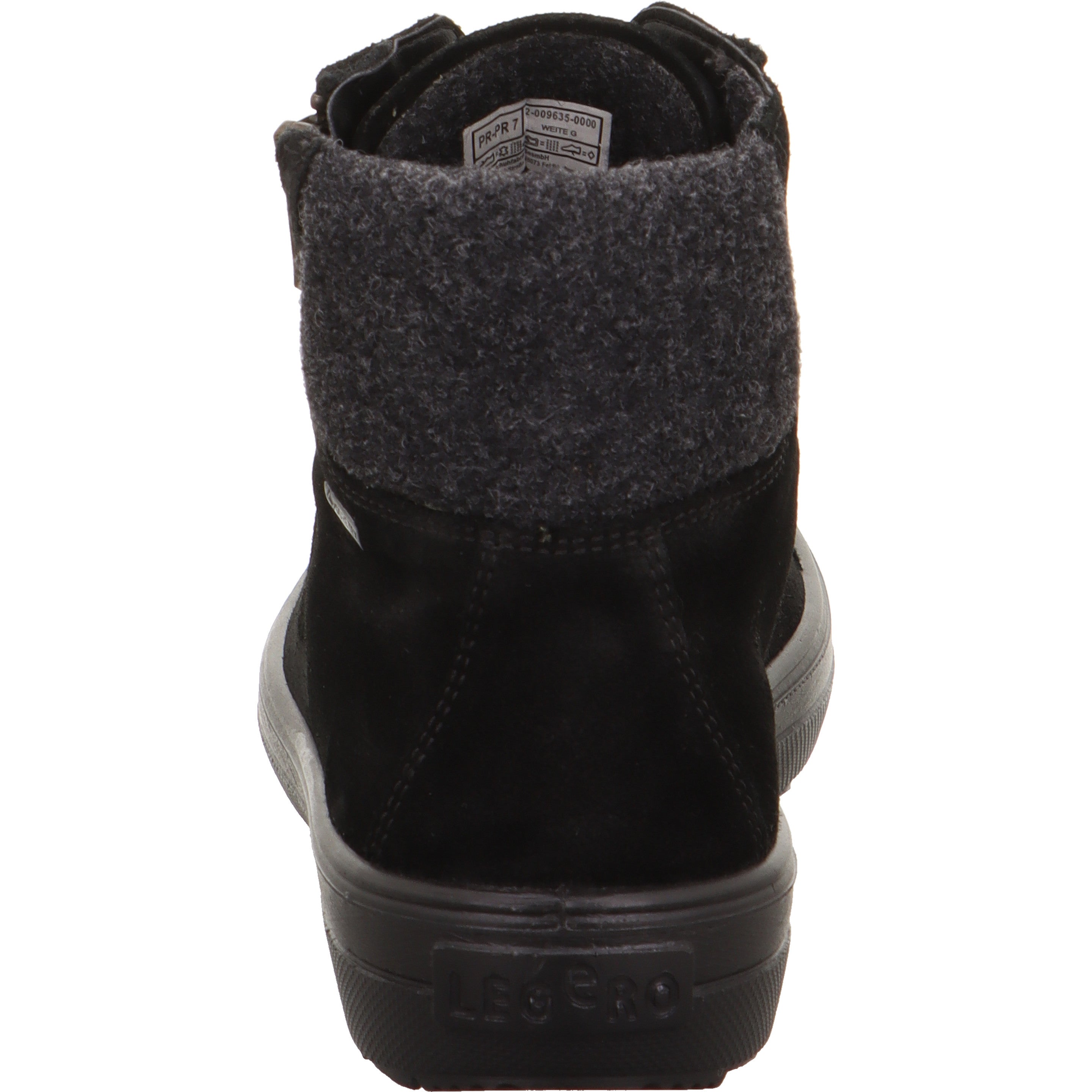 legero MIRA Damen  Sneaker high mit Reißverschluss - Farbe: Schwarz - Größe: 4