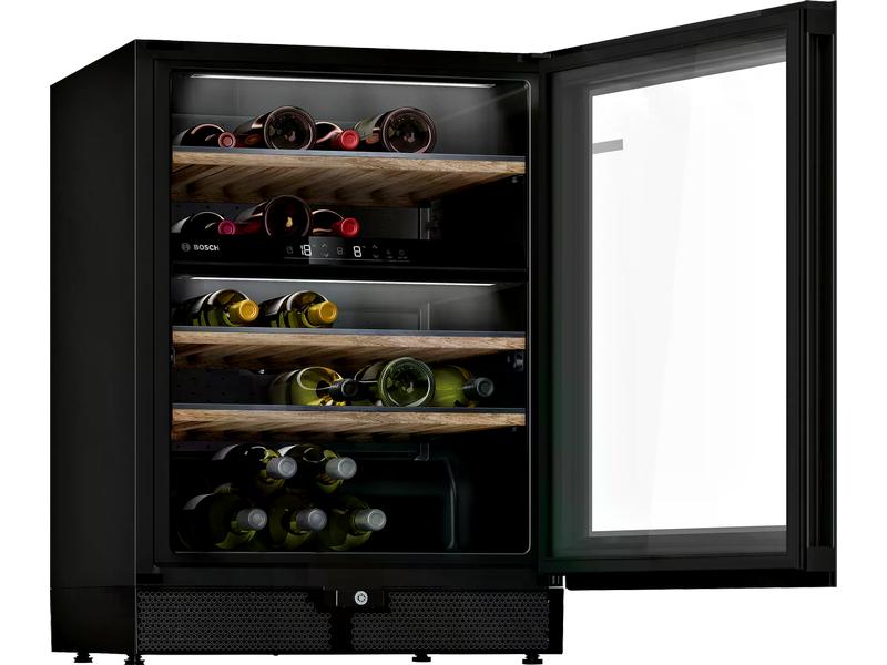 Bosch Weinkühlschrank KWK16ABGB Schwarz, Rechts, Wechselbar Weintemperierschrank