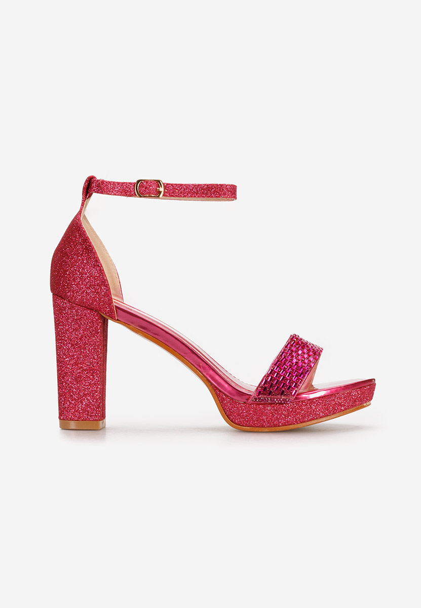 Sandales à talon épais et plateau fuchsia Amerie