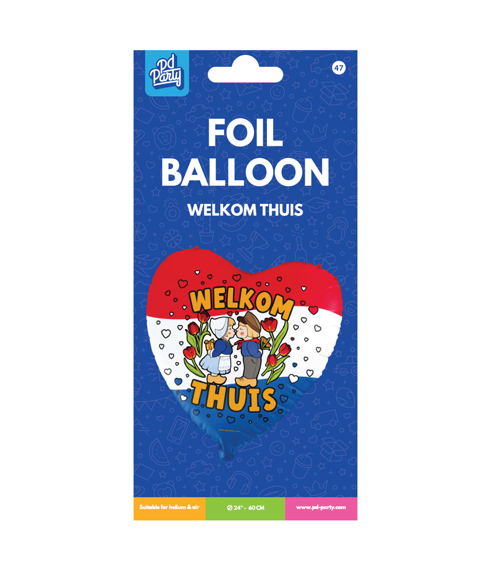Welkom Thuis Helium Ballon Leeg 60cm