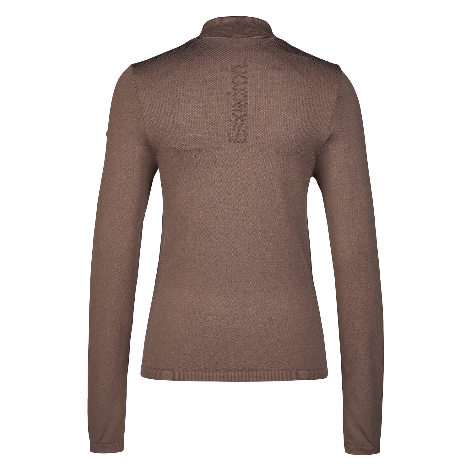 ESKADRON Classic Sports Zip-Shirt Seamless - deep taupe