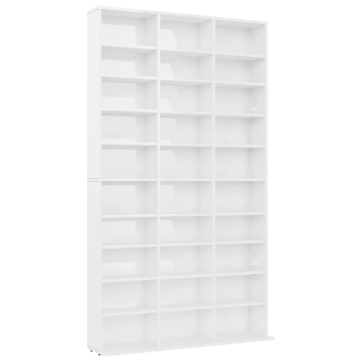 vidaxl Armoire à CD - Blanc brillant