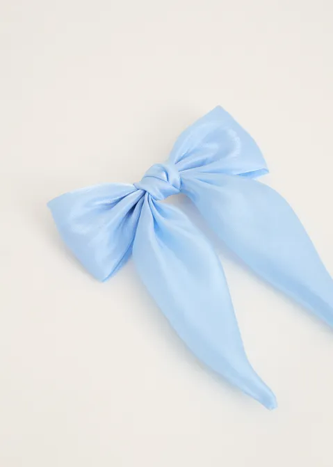 Haarclip met grote strik blauw (BLW.L)