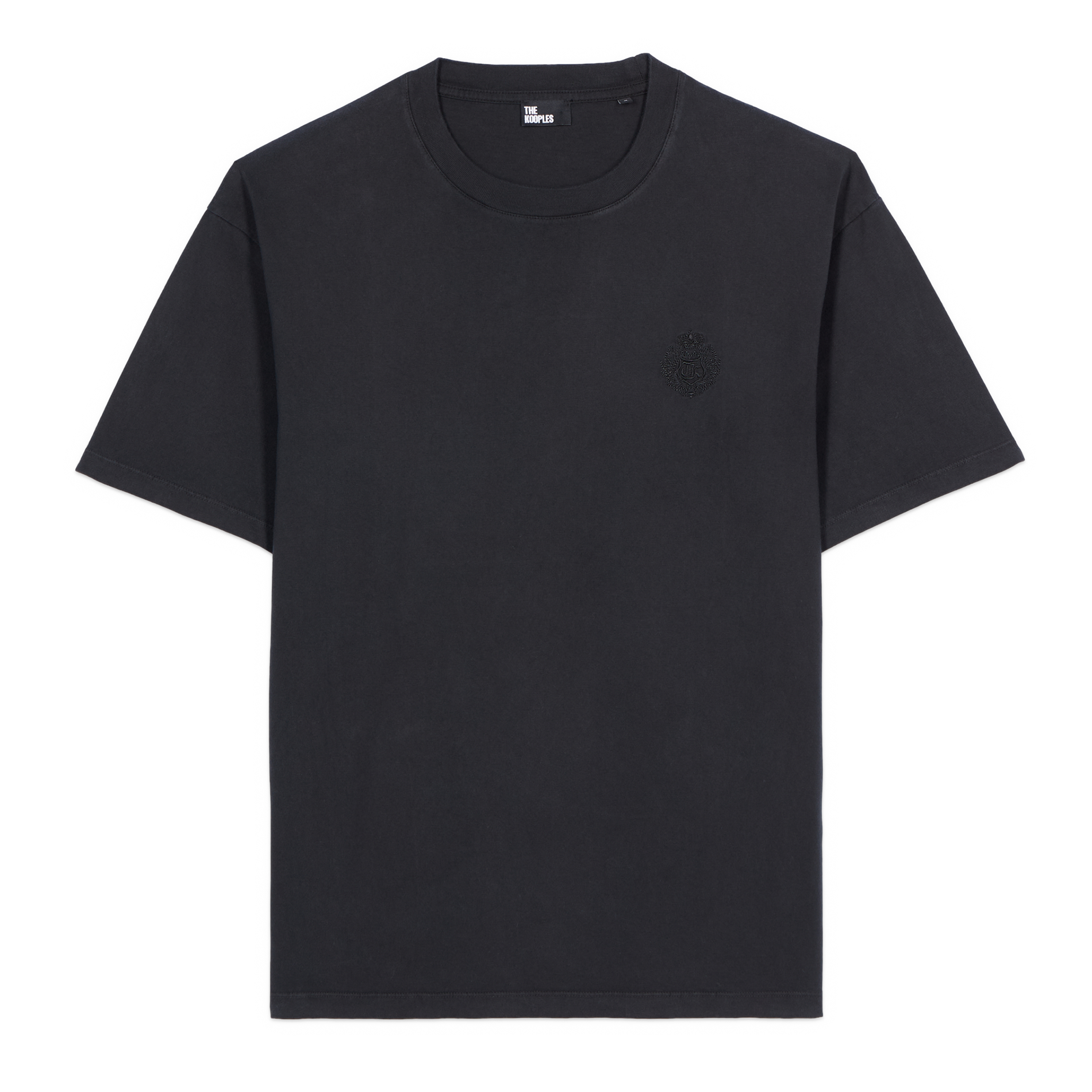 Tee-shirt oversize col rond en coton | Noir