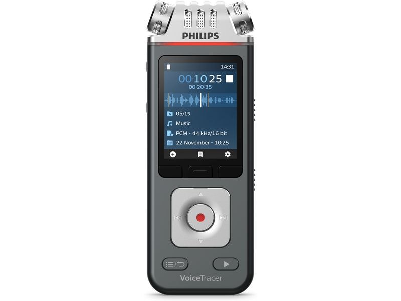 Philips Diktiergerät DVT6115 Mobiles Diktiergerät mit drei Mikrofonen