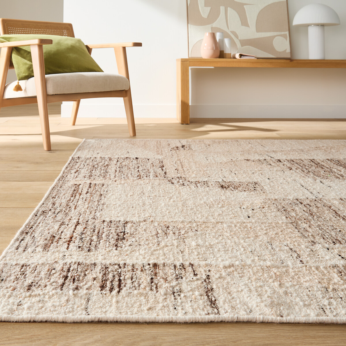 LA REDOUTE INTERIEURS<br>Tapete plano de lã, Laoka