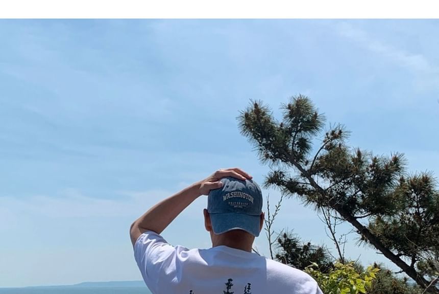 SeoulPop - T-shirt met korte mouwen en boomprint, losvallend