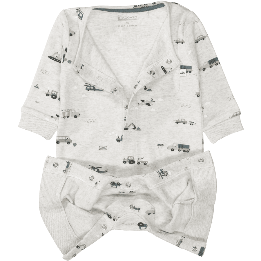 STACCATO Overall light grey melange gemustert