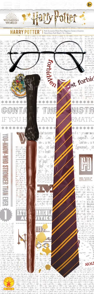 HARRY POTTER - DEGUISEMENT - PACK LUNETTES BAGUETTE ET CRAVATE