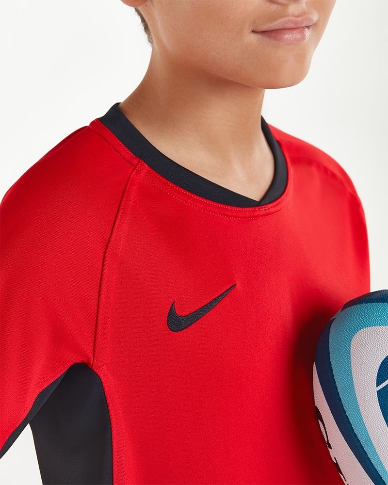 Maillot de rugby Nike Team Rouge & Noir pour enfant