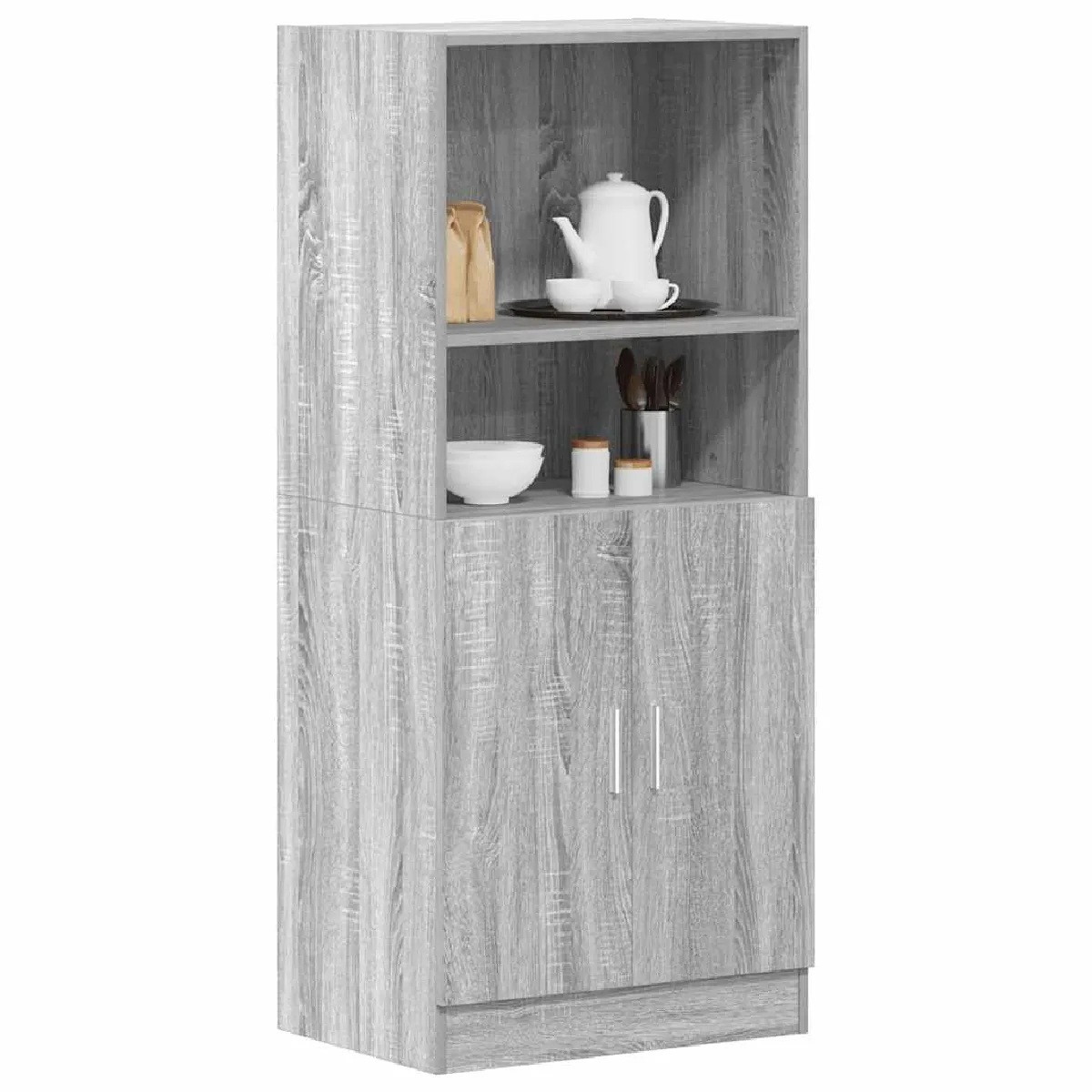 vidaXL Armoire de cuisine - Sonoma gris 57 cm