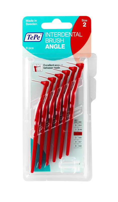 TEPE Angle Interdental-Brush 0.5mm rot 6 Stk