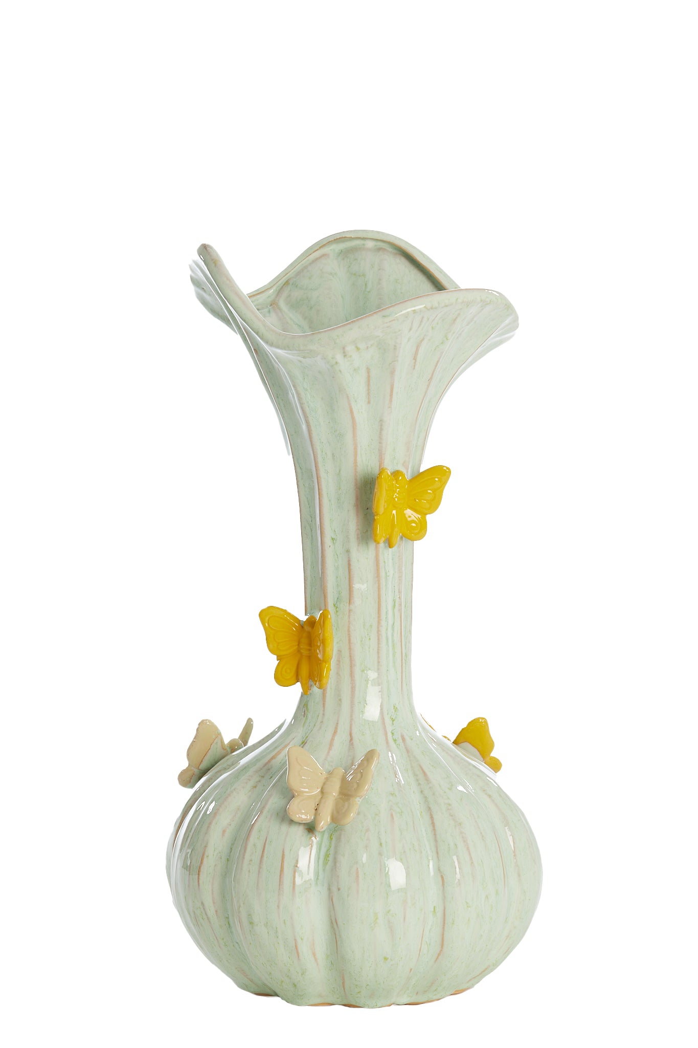 Light & Living - Vaas BUTTERFLY - Ã23x44cm - Groen