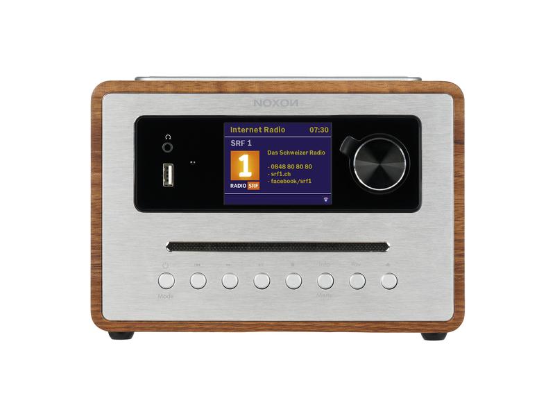 Noxon DAB  Radio IRadio 500 CD – Walnuss All-in-One Radio mit 360°-Sound und allen möglichen Features
