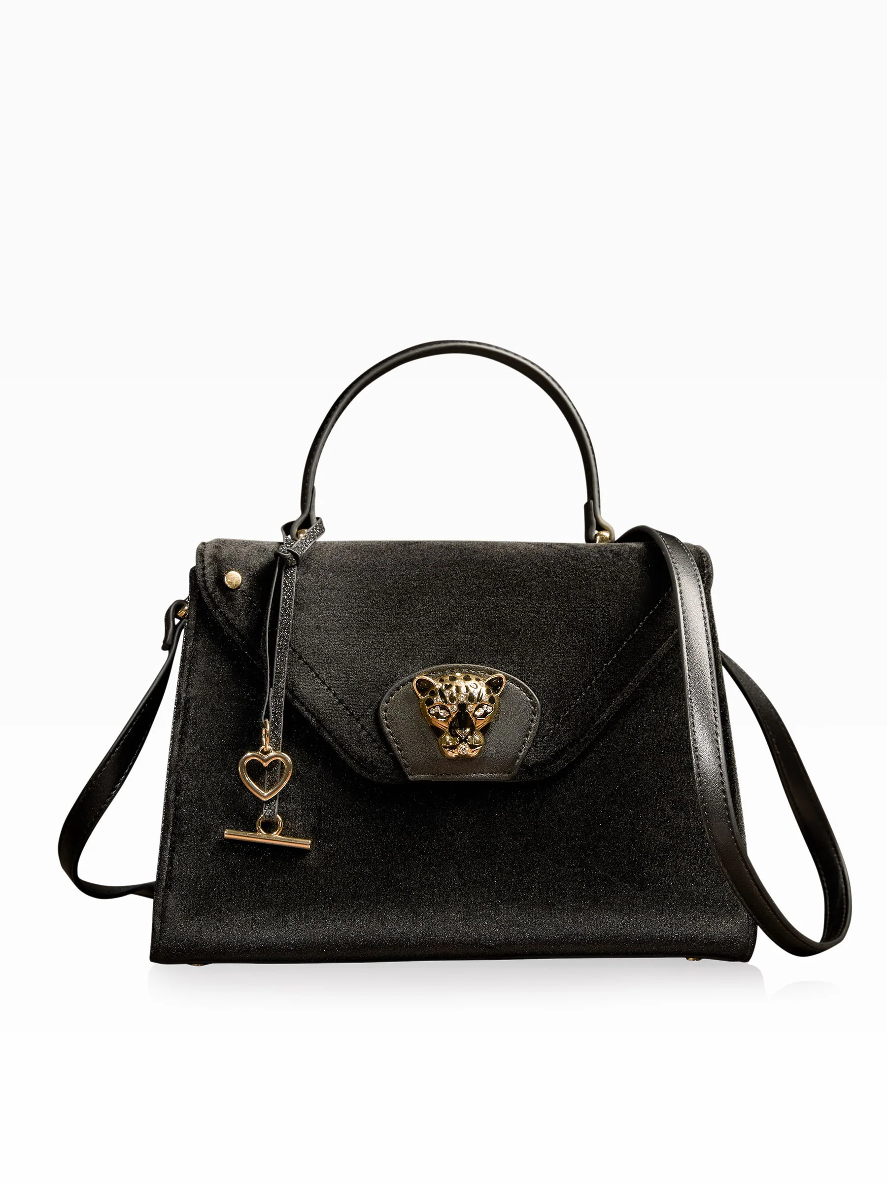 Zwart fluweel - Lipsy Medium Top Handle Shopper
