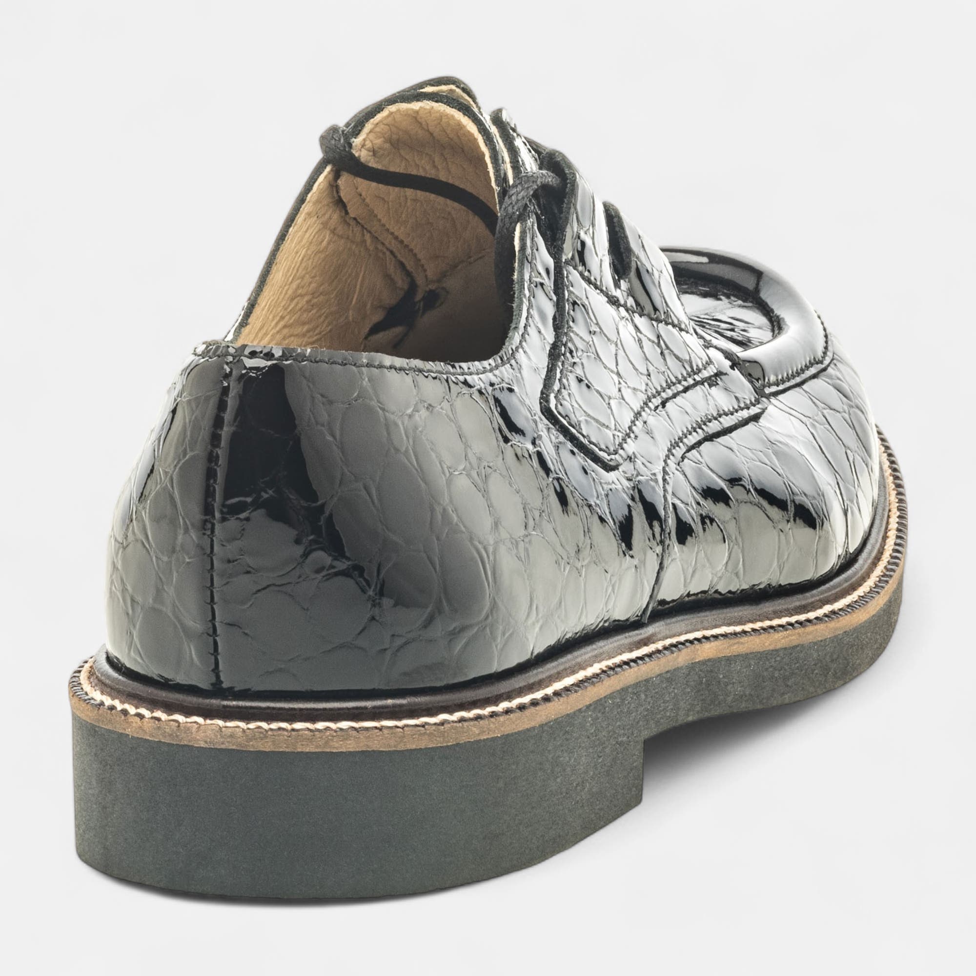 Derbies Femme en cuir noir