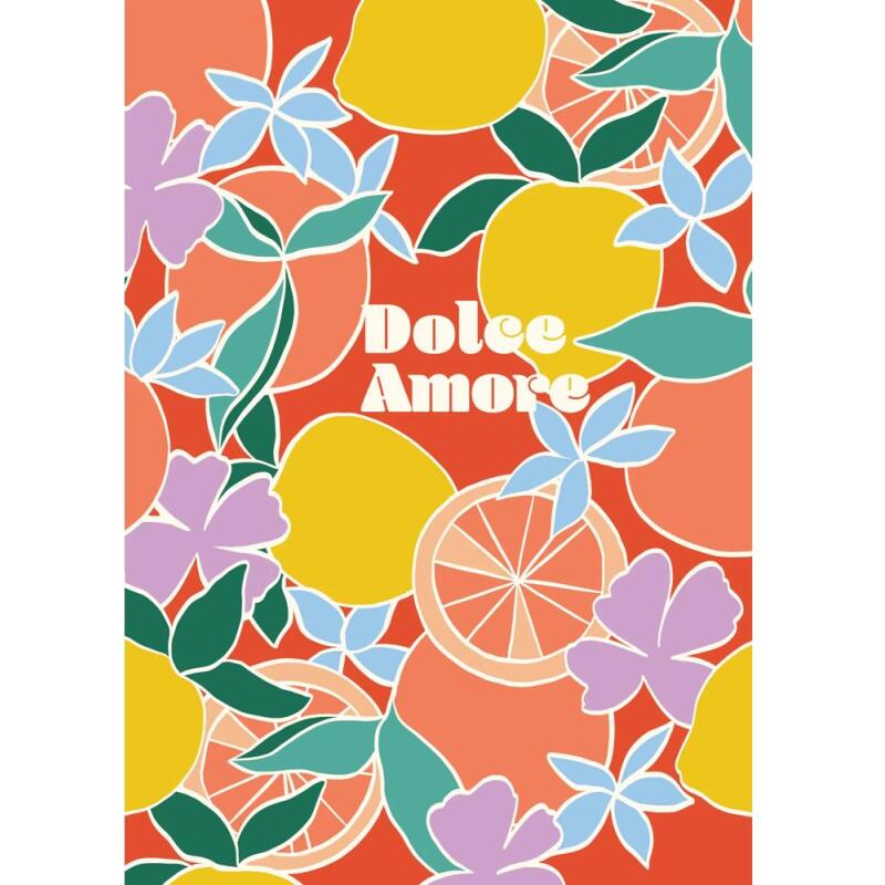 Dolce Amore, Set de correspondance 12x16,5 cm contenant 8 cartes simples 11x15,5 cm assorties et 8 enveloppes Pollen C6 blanc naturel